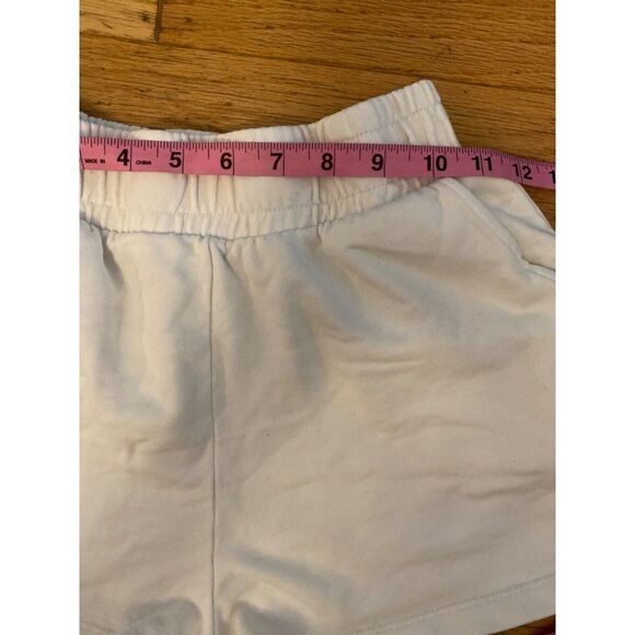 Zara, women's white elastic waist basic short cotton shorts size small - Picture 5 of 8